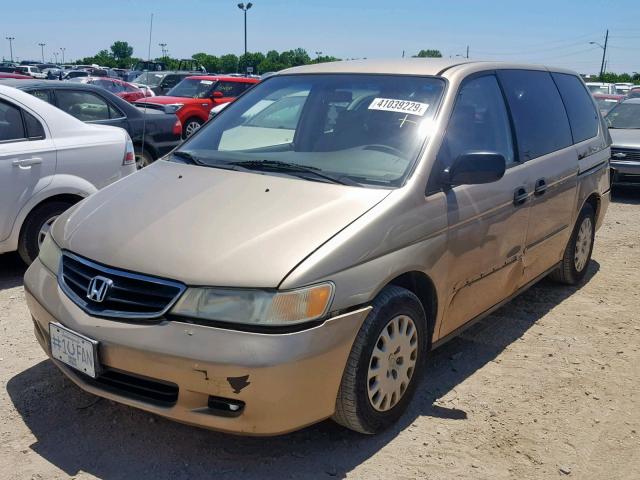 2HKRL18542H518154 - 2002 HONDA ODYSSEY LX GOLD photo 2