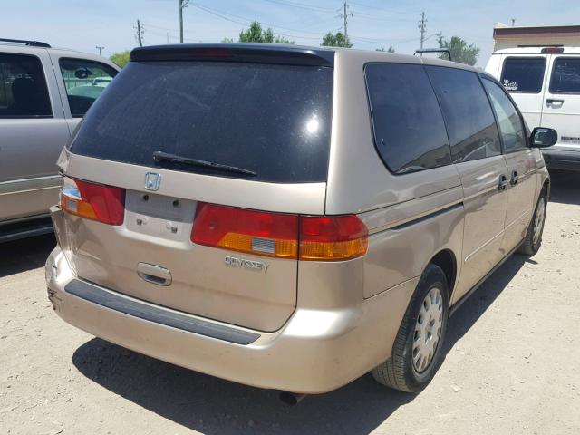 2HKRL18542H518154 - 2002 HONDA ODYSSEY LX GOLD photo 4