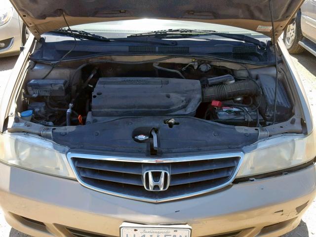 2HKRL18542H518154 - 2002 HONDA ODYSSEY LX GOLD photo 7