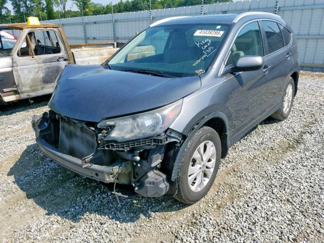 5J6RM4H72DL006532 - 2013 HONDA CR-V EXL GRAY photo 2