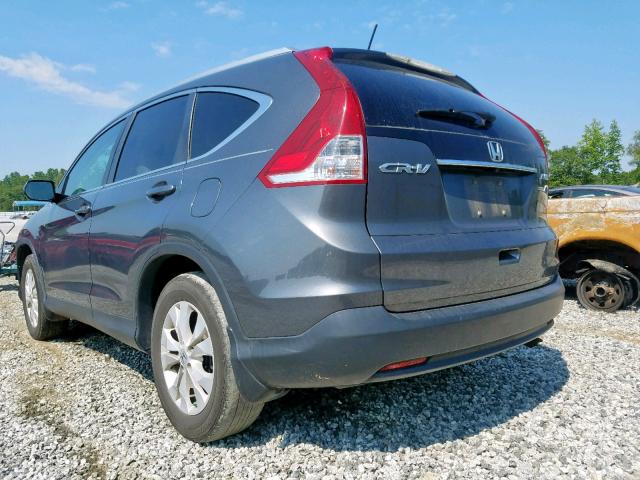 5J6RM4H72DL006532 - 2013 HONDA CR-V EXL GRAY photo 3