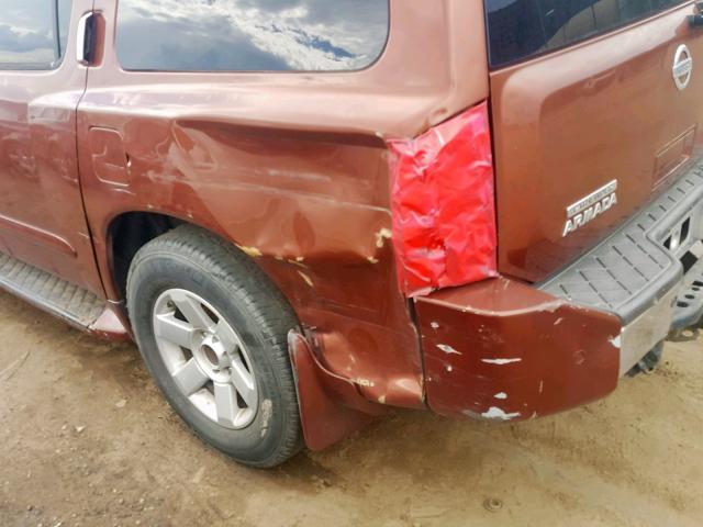 5N1AA08BX4N706761 - 2004 NISSAN ARMADA SE BROWN photo 9