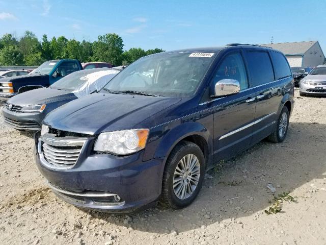 2C4RC1CG1DR572591 - 2013 CHRYSLER TOWN & COU BLUE photo 2