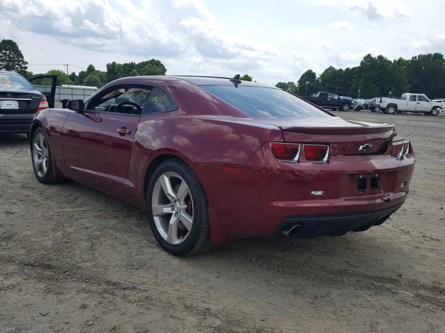 2G1FK1EJ6B9114534 - 2011 CHEVROLET CAMARO 2SS MAROON photo 3