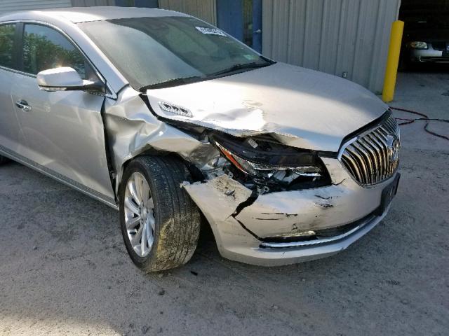 1G4GB5G35GF279972 - 2016 BUICK LACROSSE SILVER photo 9