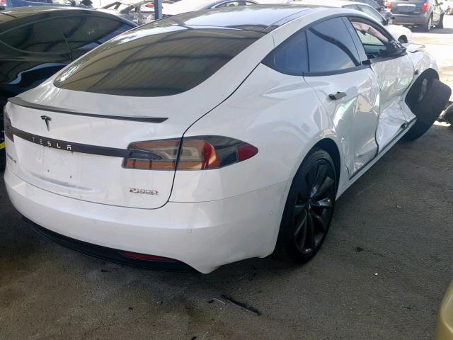 5YJSA1E40HF219402 - 2017 TESLA MODEL S WHITE photo 4