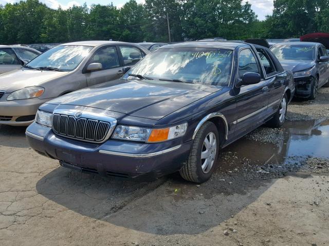 2MEFM74W8XX604346 - 1999 MERCURY GRAND MARQ BLUE photo 2