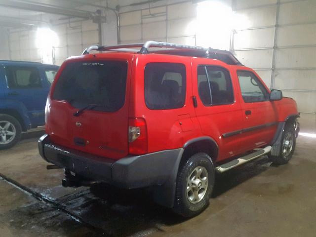 5N1ED28Y4YC541297 - 2000 NISSAN XTERRA XE RED photo 4