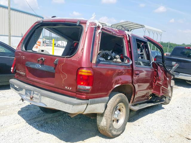 1FMZU32E1WZA08016 - 1998 FORD EXPLORER RED photo 4