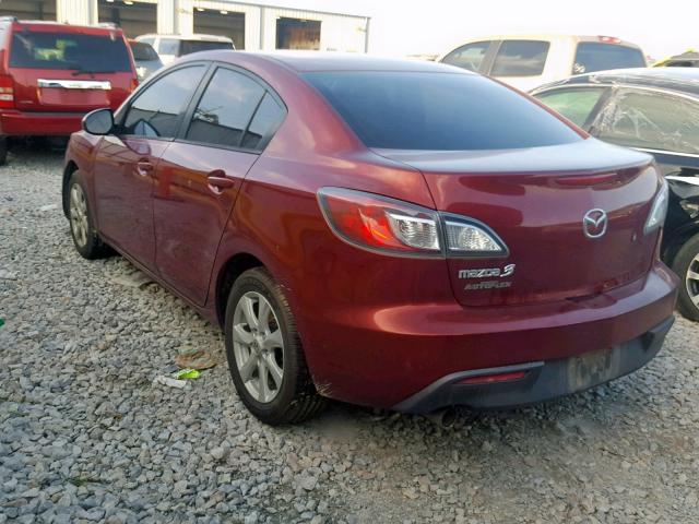 JM1BL1SF5A1242429 - 2010 MAZDA 3 I MAROON photo 3