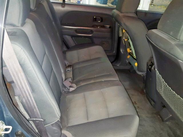 2HKYF18176H523046 - 2006 HONDA PILOT LX BLUE photo 6