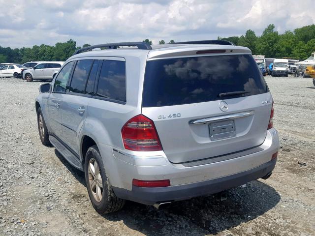 4JGBF71E27A206883 - 2007 MERCEDES-BENZ GL 450 4MA SILVER photo 3