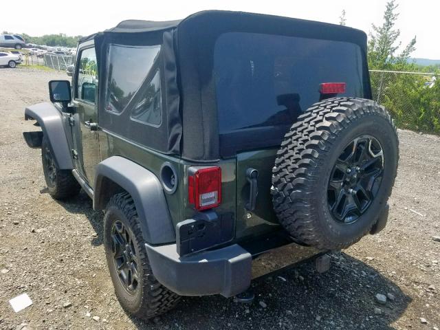 1C4AJWAG6GL118286 - 2016 JEEP WRANGLER S GREEN photo 3