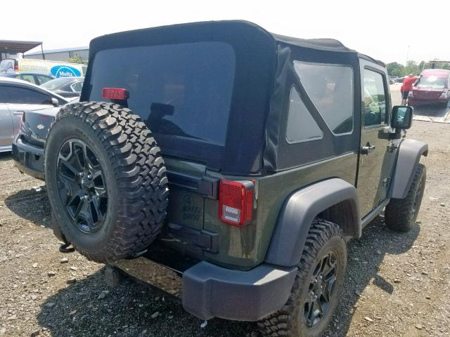 1C4AJWAG6GL118286 - 2016 JEEP WRANGLER S GREEN photo 4