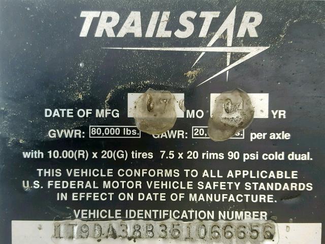 1T9DA38B351066656 - 2004 TRAIL KING DUMP BODY SILVER photo 10