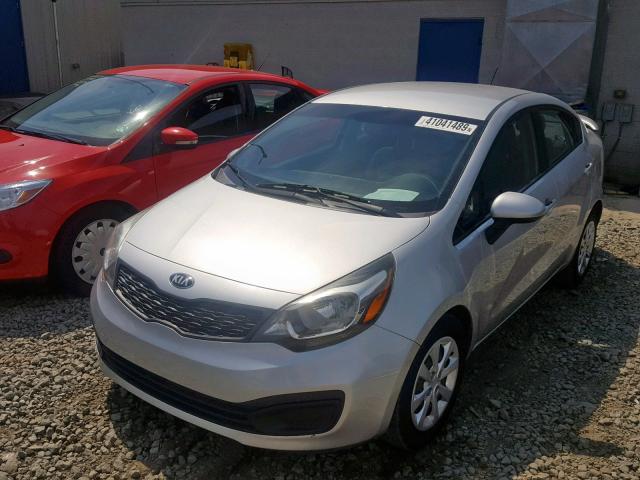 KNADM4A36D6147851 - 2013 KIA RIO LX WHITE photo 2