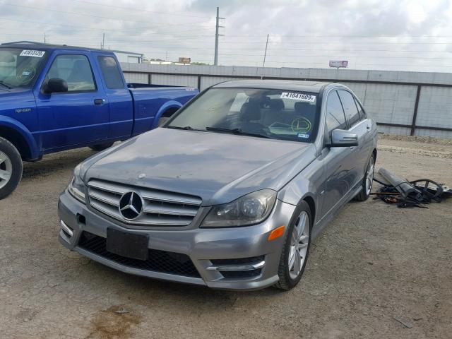 WDDGF4HB2CA618743 - 2012 MERCEDES-BENZ C 250 GRAY photo 2