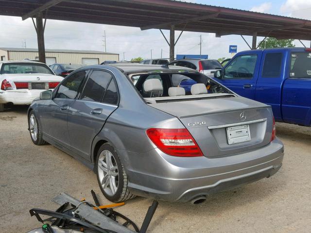 WDDGF4HB2CA618743 - 2012 MERCEDES-BENZ C 250 GRAY photo 3