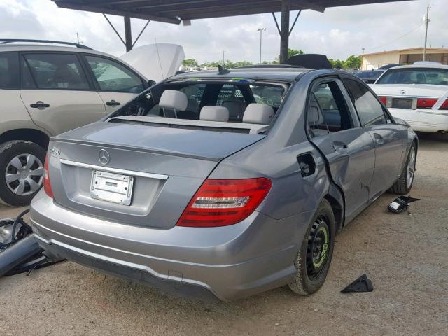 WDDGF4HB2CA618743 - 2012 MERCEDES-BENZ C 250 GRAY photo 4