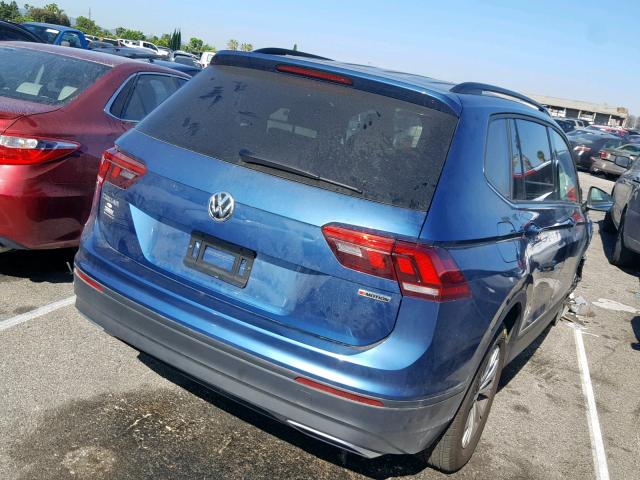 3VV0B7AX3KM058555 - 2019 VOLKSWAGEN TIGUAN S BLUE photo 4