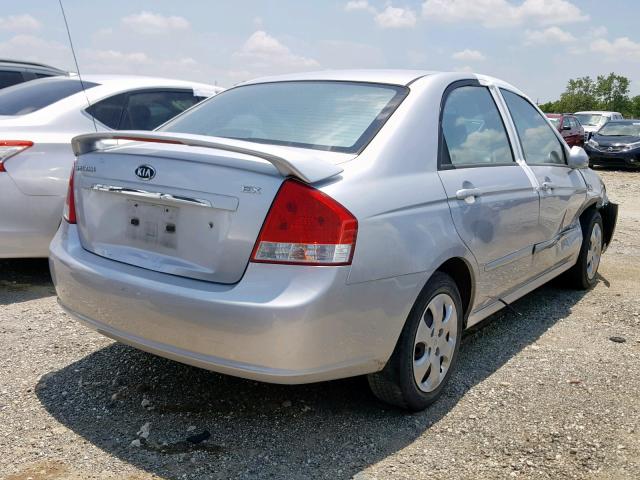 KNAFE121975449680 - 2007 KIA SPECTRA EX SILVER photo 4