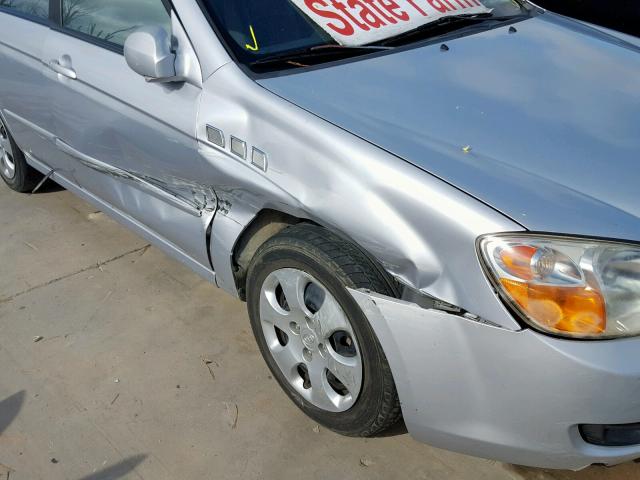 KNAFE121975449680 - 2007 KIA SPECTRA EX SILVER photo 9