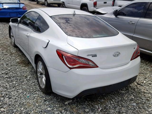 KMHHT6KJ4FU129603 - 2015 HYUNDAI GENESIS CO WHITE photo 3