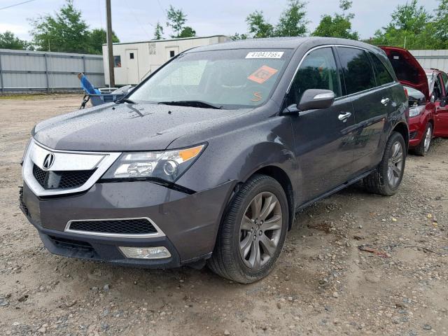 2HNYD2H61CH544920 - 2012 ACURA MDX ADVANC GRAY photo 2