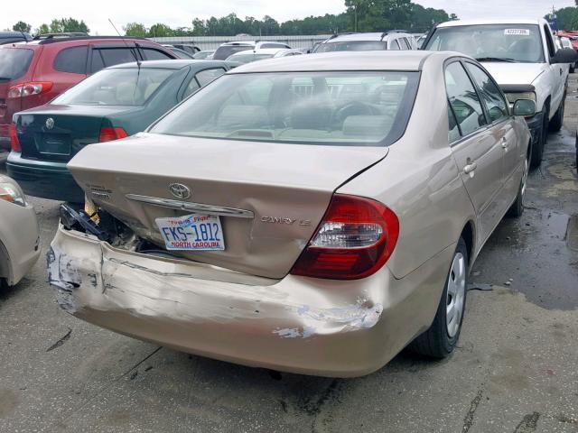 4T1BE32K43U702194 - 2003 TOYOTA CAMRY LE BEIGE photo 4