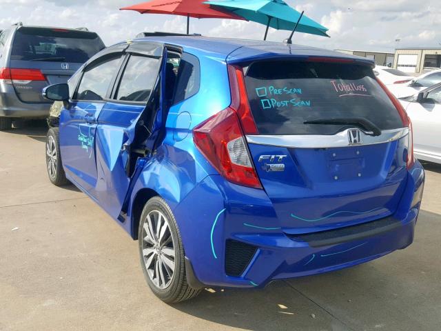 3HGGK5H83GM704380 - 2016 HONDA FIT EX BLUE photo 3