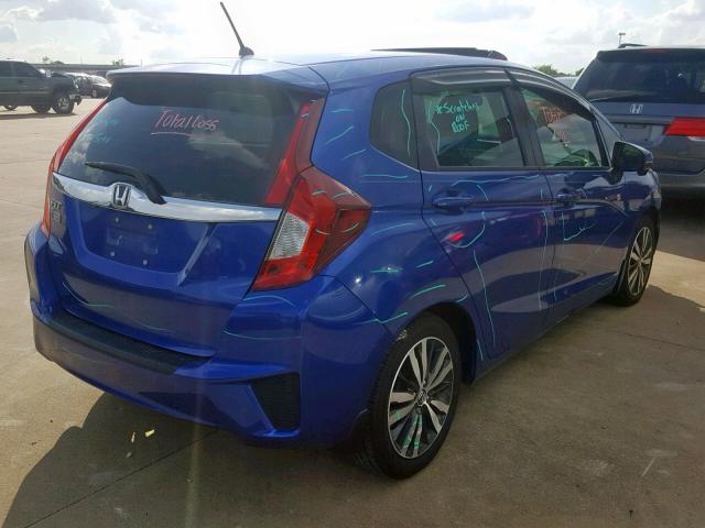 3HGGK5H83GM704380 - 2016 HONDA FIT EX BLUE photo 4