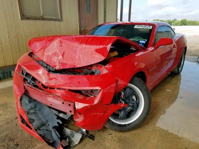 2G1FA1E34D9198831 - 2013 CHEVROLET CAMARO LS RED photo 2