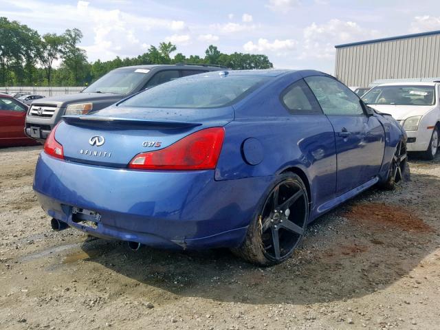 JNKCV64E48M120541 - 2008 INFINITI G37 BASE BLUE photo 4