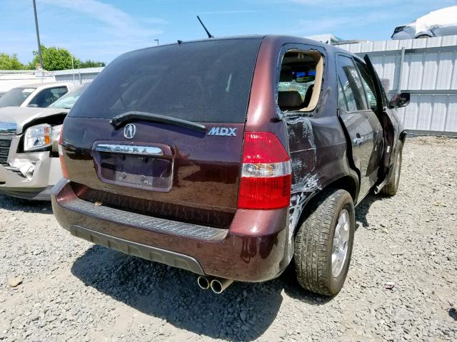 2HNYD18251H508409 - 2001 ACURA MDX BURGUNDY photo 4