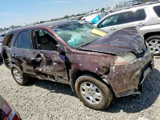 2HNYD18251H508409 - 2001 ACURA MDX BURGUNDY photo 9