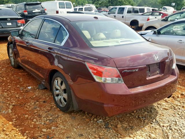 1HGCP26859A169781 - 2009 HONDA ACCORD EXL BURGUNDY photo 3