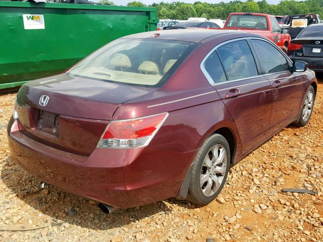 1HGCP26859A169781 - 2009 HONDA ACCORD EXL BURGUNDY photo 4