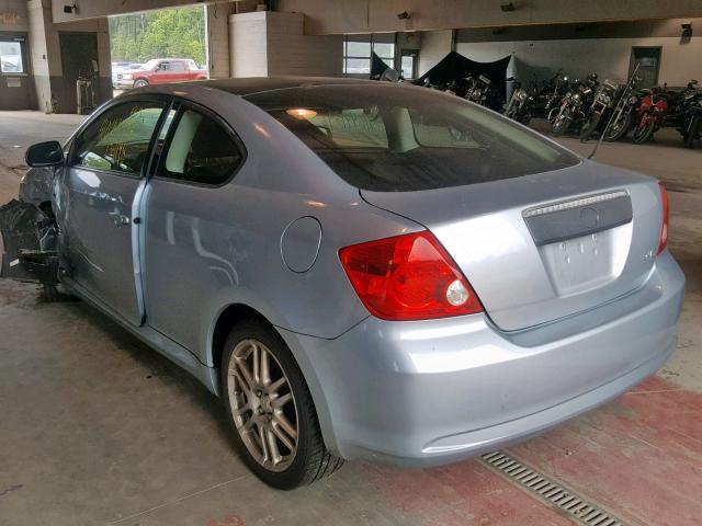 JTKDE177270146494 - 2007 TOYOTA SCION TC BLUE photo 3