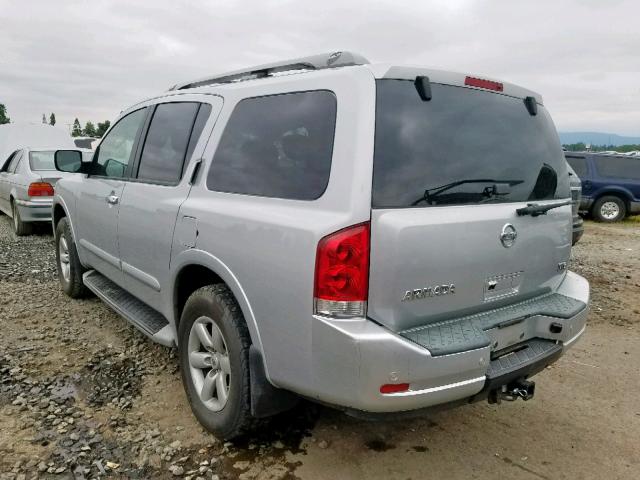 5N1AA0NC2AN623348 - 2010 NISSAN ARMADA SE SILVER photo 3