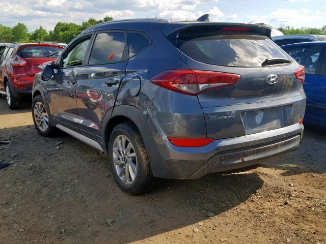 KM8J33A49JU647923 - 2018 HYUNDAI TUCSON SEL GRAY photo 3