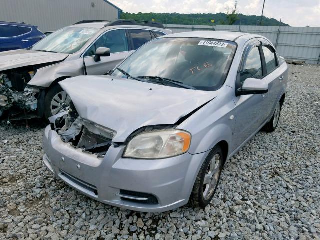 KL1TG56647B119421 - 2007 CHEVROLET AVEO LT SILVER photo 2