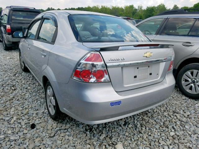 KL1TG56647B119421 - 2007 CHEVROLET AVEO LT SILVER photo 3