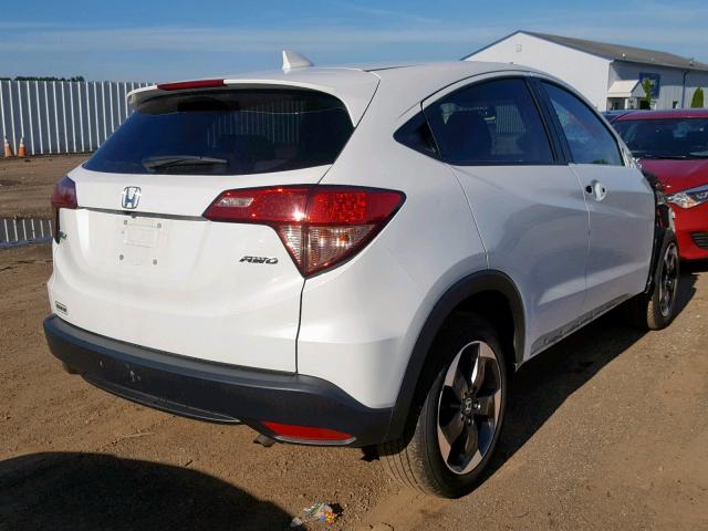 3CZRU6H50JM719384 - 2018 HONDA HR-V EX WHITE photo 4