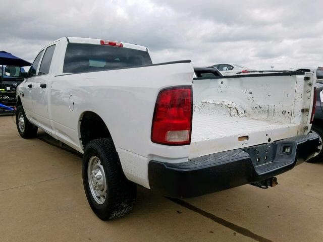 3C6TD5HT2CG326192 - 2012 DODGE RAM 2500 S WHITE photo 3