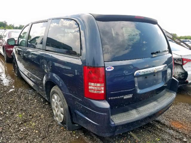 2A8HR44H78R114569 - 2008 CHRYSLER TOWN & CNT BLUE photo 3