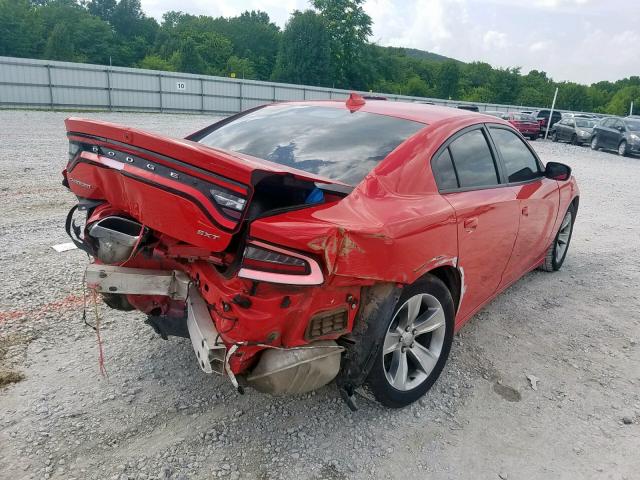 2C3CDXHG1HH575134 - 2017 DODGE CHARGER SX RED photo 4