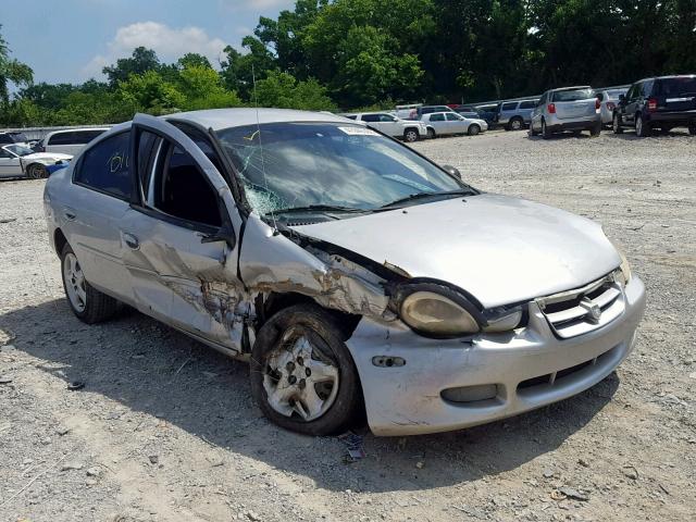 1B3ES46C22D558244 - 2002 DODGE NEON SE SILVER photo 1