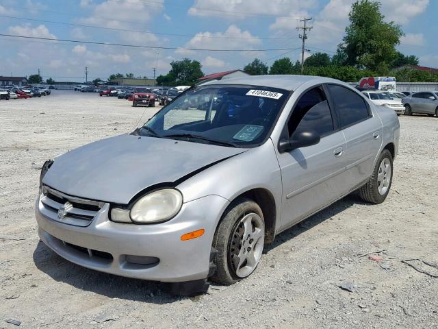 1B3ES46C22D558244 - 2002 DODGE NEON SE SILVER photo 2