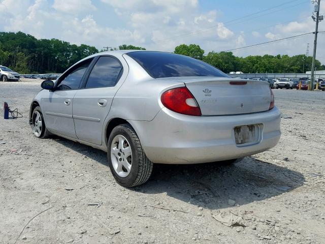 1B3ES46C22D558244 - 2002 DODGE NEON SE SILVER photo 3