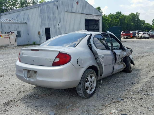 1B3ES46C22D558244 - 2002 DODGE NEON SE SILVER photo 4